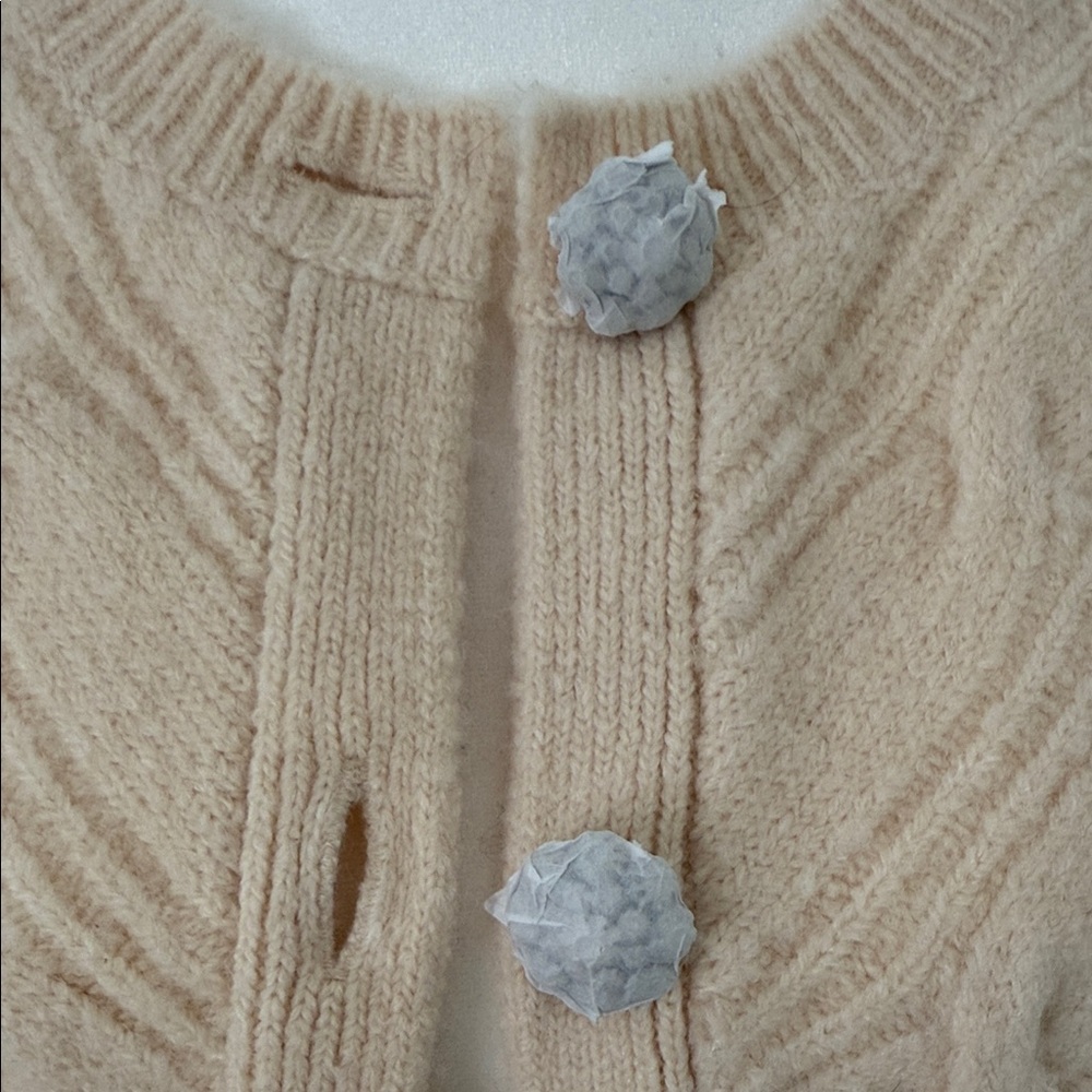 J. Crew Women's Cable Knit Cardigan - Tan - Picture 4 of 6
